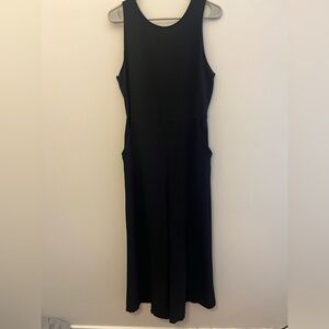 Lush Black Cropped Jumpsuit